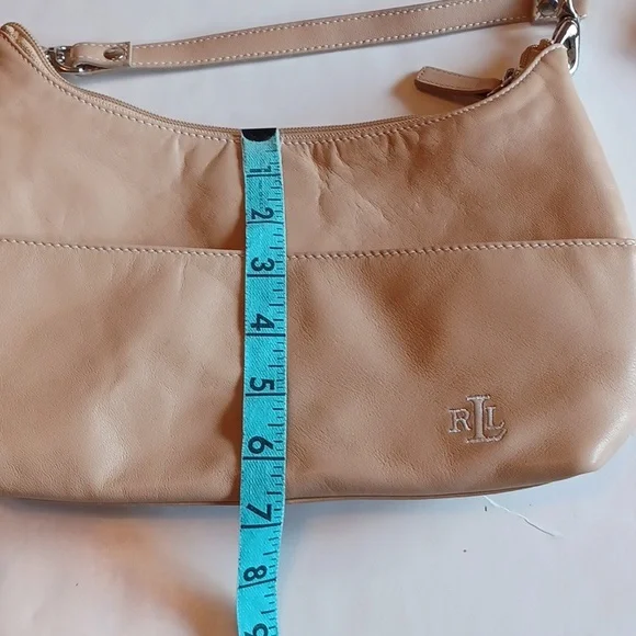 Ralph Lauren small/medium light tan leather sachel bag - Picture 7 of 12